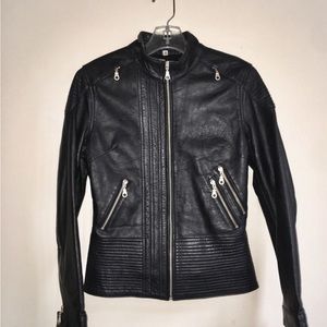 Moto leather jacket